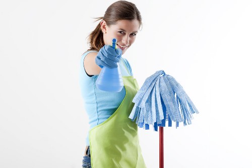 Cleaners Bayswater team working safely with protective equipment
