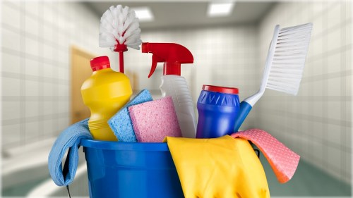Risk assessment being carried out before a cleaning job