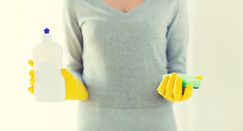 Cleaning supplies and fresh office kitchen surfaces in Bayswater