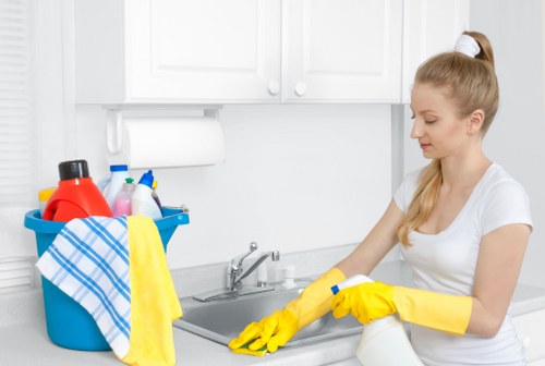 Commercial cleaning team preparing a workplace in Bayswater